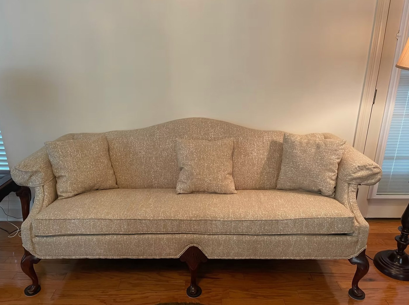 Classic camelback sofa reupholstery — Commercial Upholstery Lafayette LA