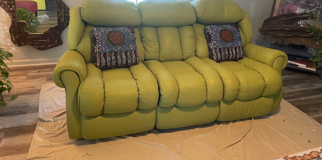 Custom reupholstered mid-century bowl chairs — Commercial Upholstery Lafayette LA
